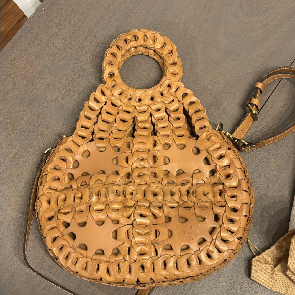 Patricia Nash Pisticci Chainlink Leather Shoulder Bag